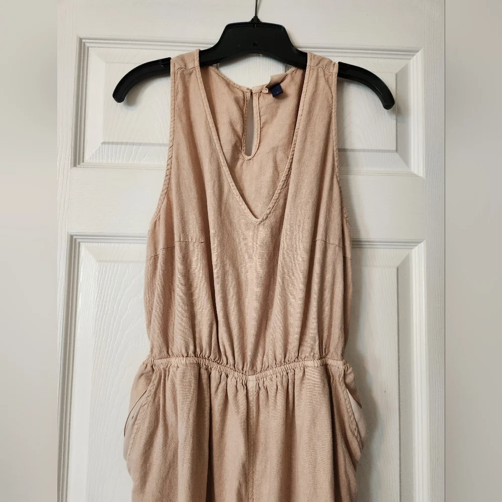 Universal Thread Tan Jumpsuit with Back Cut Out - Picture 2 of 9